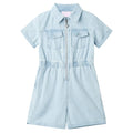 Vidaxl kinderonesie met korte mouwen 116 zachtblauw