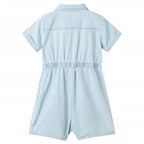 Vidaxl kinderonesie met korte mouwen 128 zachtblauw