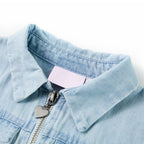 Vidaxl kinderonesie met korte mouwen 128 zachtblauw