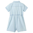 Vidaxl kinderonesie met korte mouwen 140 zachtblauw