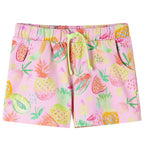 Vidaxl kindershort met trekkoord 116 zachtroze