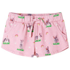 Vidaxl kindershorts met trekkoord 128 lichtroze