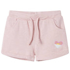 Vidaxl kindershorts met trekkoord 128 gemengd lichtroze