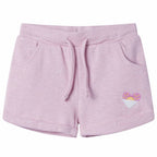 Vidaxl kindershorts met trekkoord 128 gemengd lila