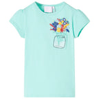 Vidaxl kindershirt 128 lichtmint