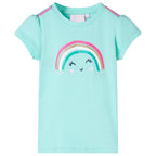 Vidaxl kindershirt 116 lichtmint