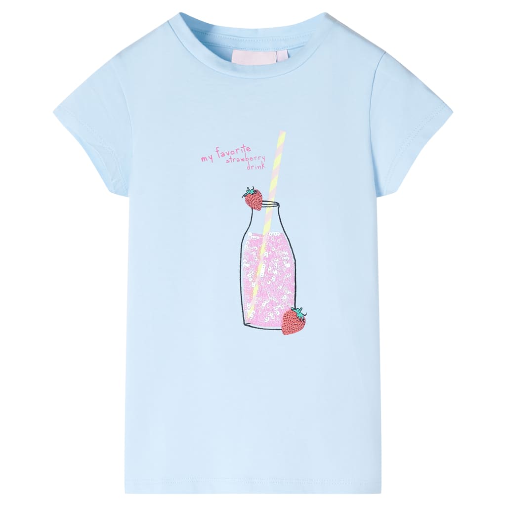 Vidaxl kindershirt 104 zachtblauw