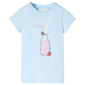 VidaXL Kindershirt 128 zachtblauw