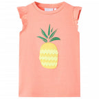 Vidaxl kindershirt 128 neonkoraal