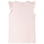VidaXL Kindershirt met ruches aan de mouwen 92 zachtroze