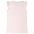 VidaXL Kindershirt met ruches aan de mouwen 116 zachtroze
