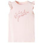 VidaXL Kindershirt met ruches aan de mouwen 140 zachtroze