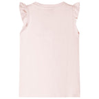 VidaXL Kindershirt met ruches aan de mouwen 140 zachtroze