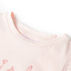 VidaXL Kindershirt met ruches aan de mouwen 140 zachtroze