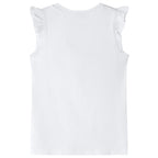 VidaXL Kindershirt met ruches aan de mouwen 104 ecru
