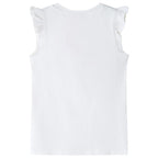 VidaXL Kindershirt met ruches aan de mouwen 116 ecru
