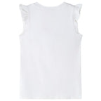 Vidaxl kindershirt met ruches aan de mouwen 140 ecru
