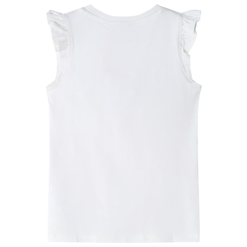 Vidaxl kindershirt met ruches aan de mouwen 140 ecru