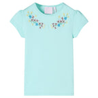 VidaXL Kindershirt 92 lichtzeeblauw