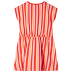 Vidaxl kinderjurk met trekkoord 128 roze en rood