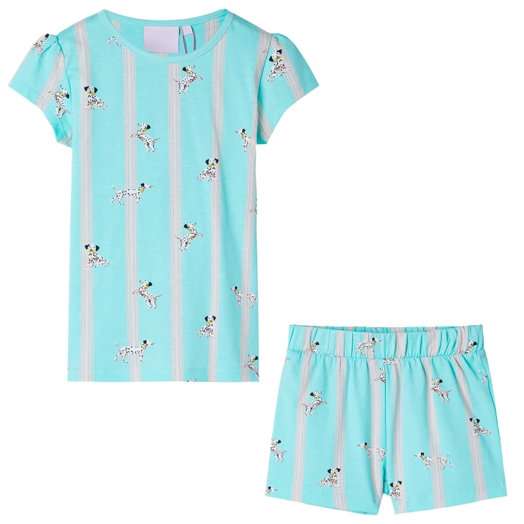 Vidaxl kinderpyjama met korte mouwen 140 ecru