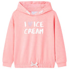 Vidaxl kindertrui met capuchon 128 felroze