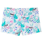 Vidaxl kindershorts met trekkoord 128 ecru en donkermint