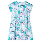 VidaXL Kinderjurk 128 ecru en donkermintkleurig
