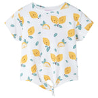 Vidaxl kindershirt met knoop in de zoom 116 ecru