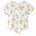Vidaxl kindershirt met knoop in de zoom 128 ecru