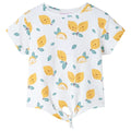 VidaXL Kindershirt met knoop in de zoom 140 ecru