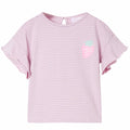 Vidaxl kindershirt met mouwen met ruches 104 lila