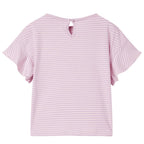 Vidaxl kindershirt met mouwen met ruches 104 lila