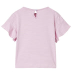VidaXL Kindershirt met mouwen met ruches 128 lila