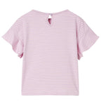 VidaXL Kindershirt met mouwen met ruches 140 lila