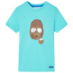 VidaXL Kindershirt met korte mouwen 116 zeeblauw