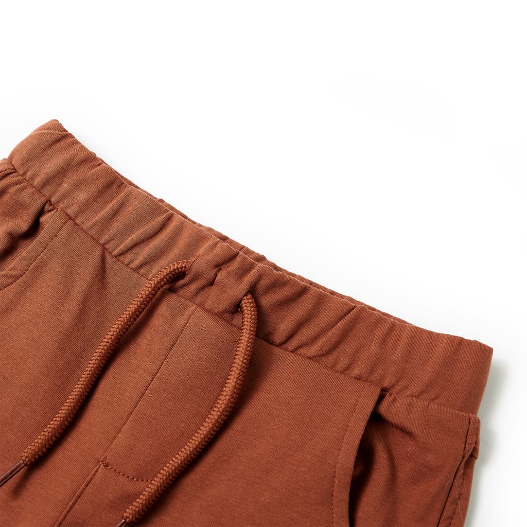 Vidaxl kindershorts met trekkoord 104 bruin