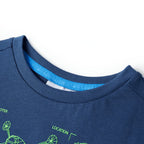 Vidaxl kindershirt 92 donkerblauw