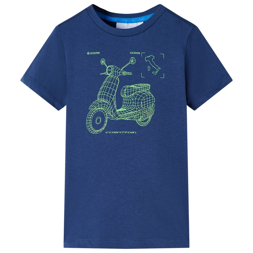 Vidaxl kindershirt 116 donkerblauw