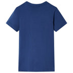 VidaXL Kindershirt 128 donkerblauw