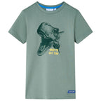 Vidaxl kindershirt 128 kakikleurig