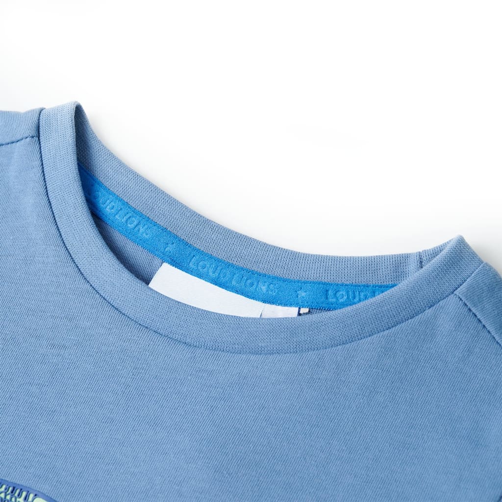 Vidaxl kindershirt 140 middelblauw