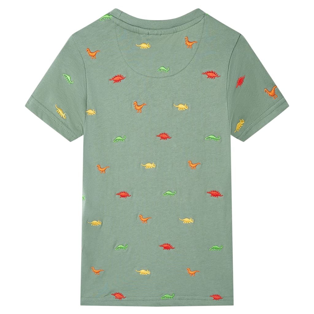 VidaXL Kindershirt met korte mouwen 92 kakikleurig