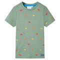 Vidaxl kindershirt met korte mouwen 104 kakikleurig