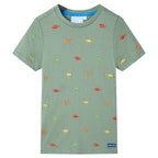 Vidaxl kindershirt met korte mouwen 104 kakikleurig