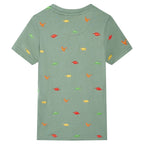 Vidaxl kindershirt met korte mouwen 104 kakikleurig