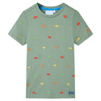 Vidaxl kindershirt met korte mouwen 128 kakikleurig