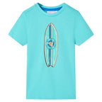 Vidaxl kindershirt met korte mouwen 140 zeeblauw