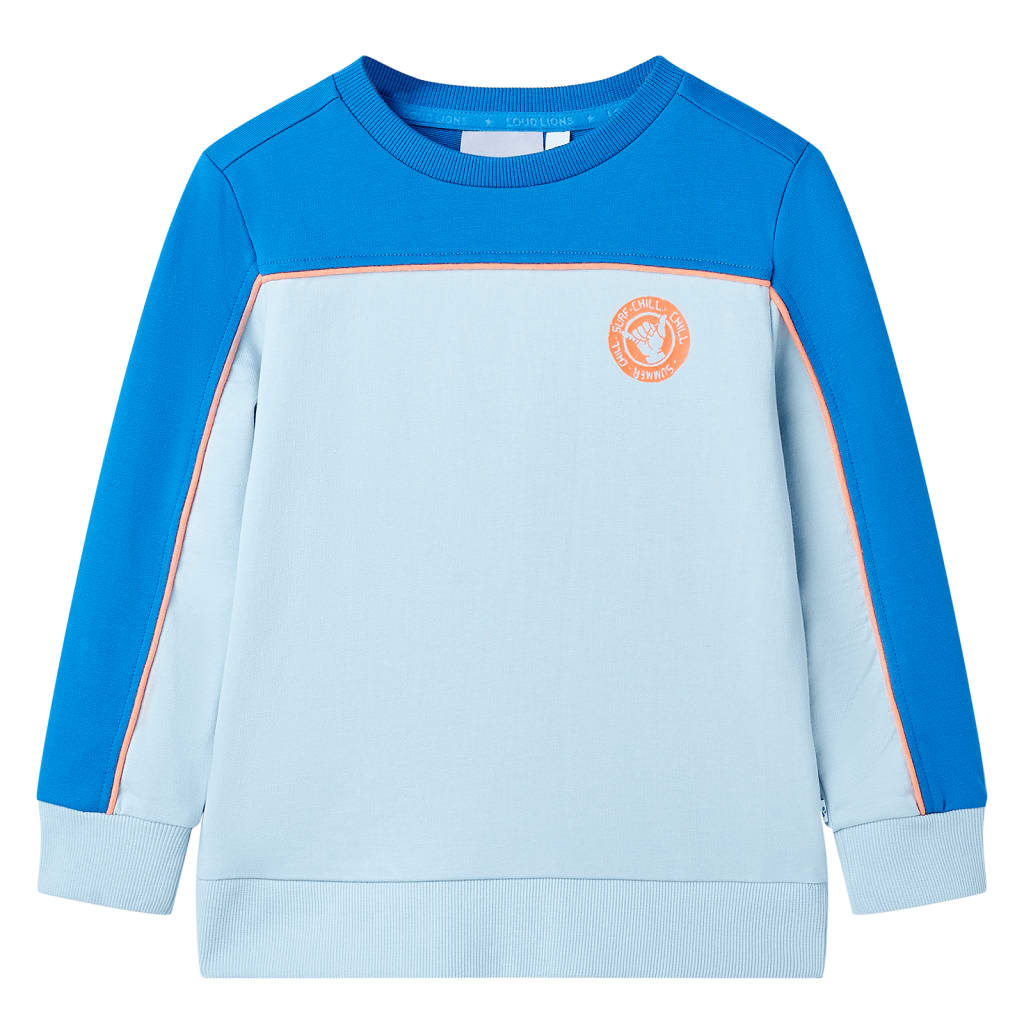 Vidaxl kindertrui 104 felblauw en lichtblauw