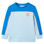 Vidaxl kindertrui 116 felblauw en lichtblauw